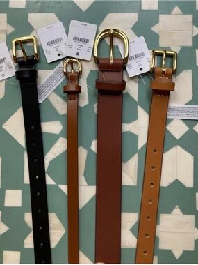 Jcrew NEW Classic Leather Belt -  Brown XS